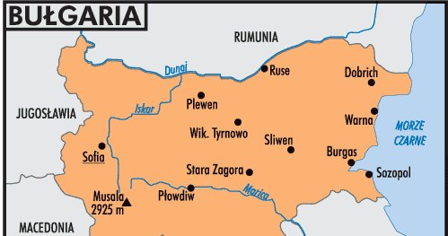 Mapa Bułgarii /Encyklopedia Internautica