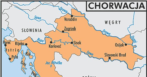 Mapa Chorwacji /Encyklopedia Internautica
