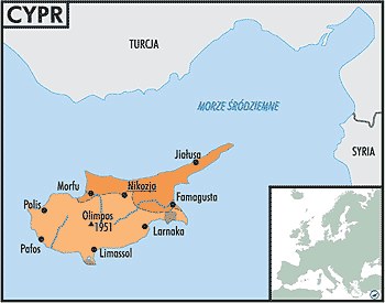 Mapa Cypru /Encyklopedia Internautica