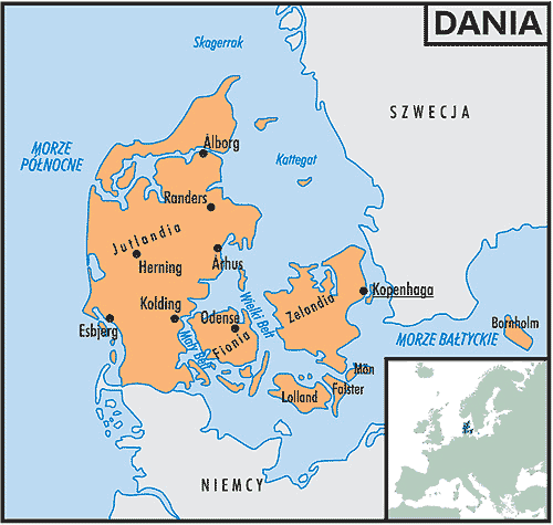 dania mapa państwa Dania Encyklopedia W Interia Pl dania mapa państwa