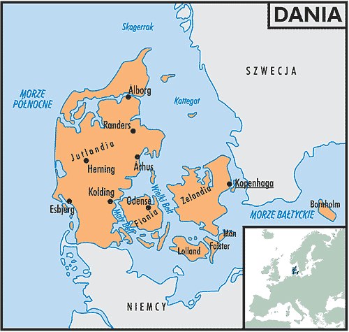 Mapa Danii /Encyklopedia Internautica