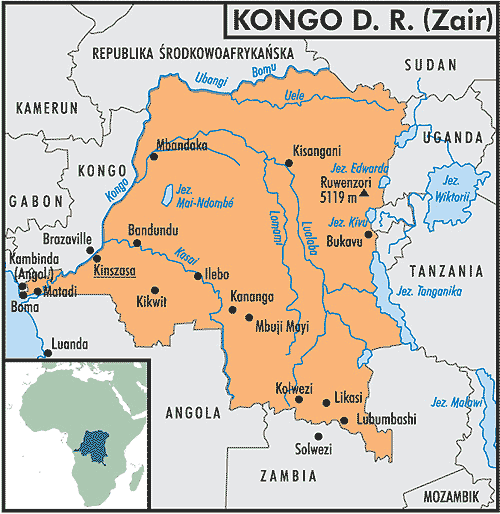Kongo Mapa | Kraków Mapa