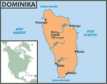 Mapa Dominiki /Encyklopedia Internautica