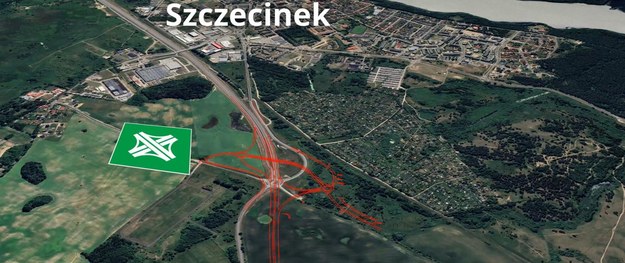 Mapa dotycząca inwestycji /GDDKiA Szczecin /