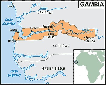 Mapa Gambii /Encyklopedia Internautica