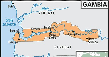 Mapa Gambii /Encyklopedia Internautica