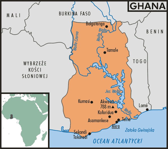 Mapa Ghany /Encyklopedia Internautica
