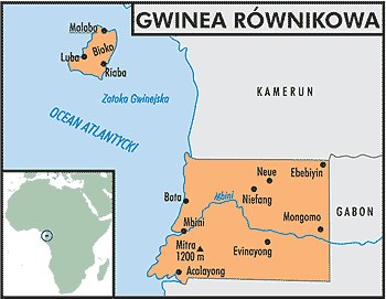 Mapa Gwinei Równikowej /Encyklopedia Internautica