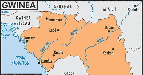 Mapa Gwinei /Encyklopedia Internautica