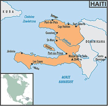 Mapa Haiti /Encyklopedia Internautica
