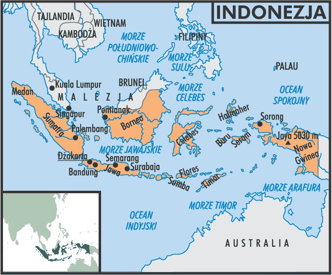 Mapa Indonezji /Encyklopedia Internautica