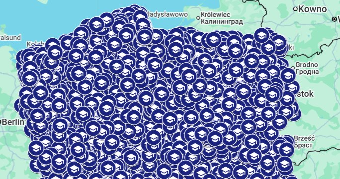 Mapa inwestycji z KPO na nowoczesną edukację /kpo.gov.pl /