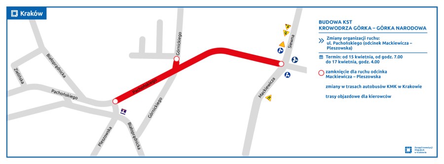 Mapa inwestycji /Urząd Miasta Krakowa /