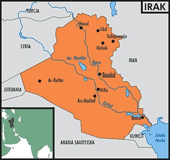 Mapa Iraku /Encyklopedia Internautica