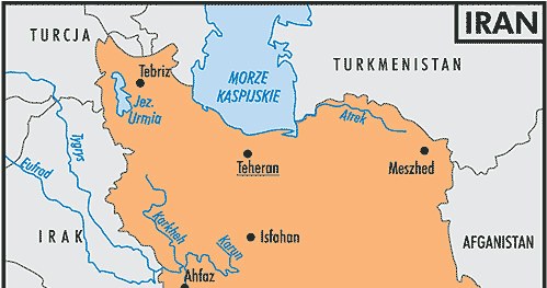 Mapa Iranu /Encyklopedia Internautica