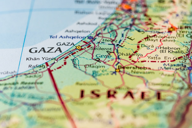 Mapa Izraela i Palestyny /Shutterstock
