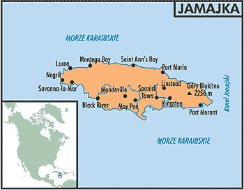 Mapa Jamajki /Encyklopedia Internautica