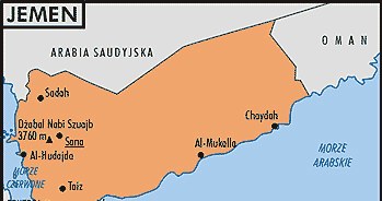 Mapa Jemenu /Encyklopedia Internautica