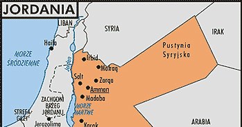 Mapa Jordanii /Encyklopedia Internautica