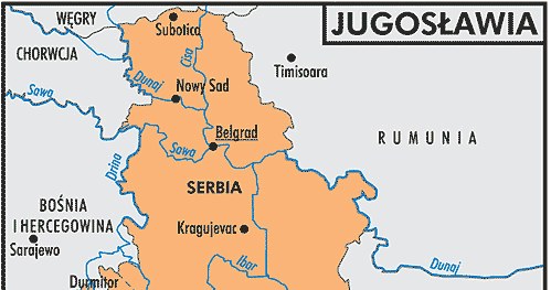 Mapa Jugosławii /Encyklopedia Internautica
