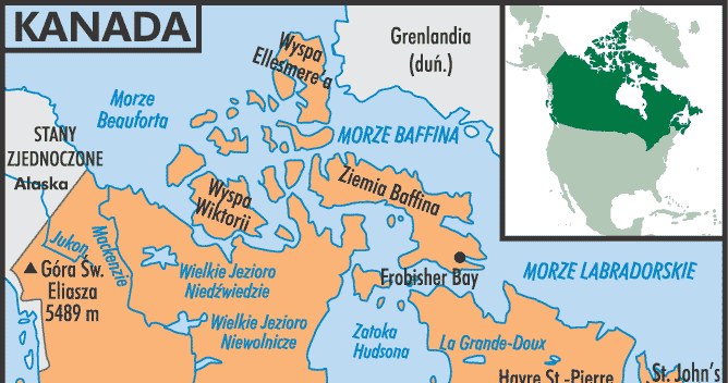 Mapa Kanady /Encyklopedia Internautica