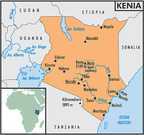 Mapa Kenii /Encyklopedia Internautica