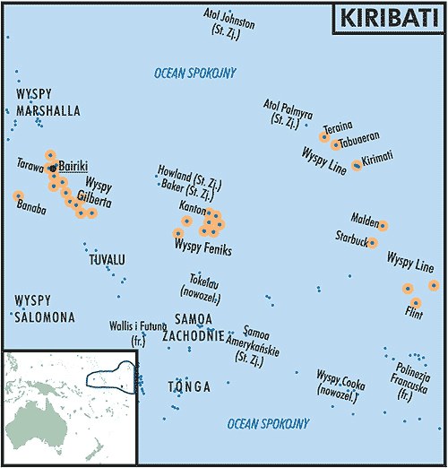 Mapa Kiribati /Encyklopedia Internautica