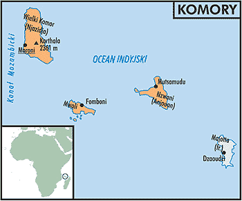 Komory Mapa | MAPA