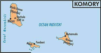 Mapa Komorów /Encyklopedia Internautica