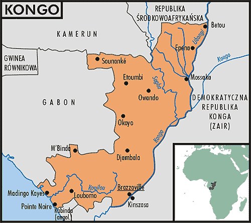 Mapa Konga /Encyklopedia Internautica