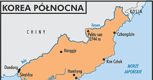 Mapa Korei Północnej /Encyklopedia Internautica