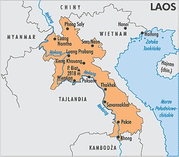 Mapa Laosu /Encyklopedia Internautica