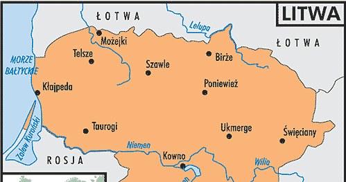 Mapa Litwy /Encyklopedia Internautica