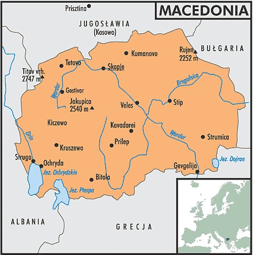 Mapa Macedonii /Encyklopedia Internautica