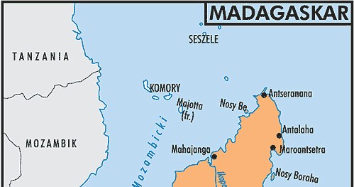 Mapa madagaskaru /Encyklopedia Internautica