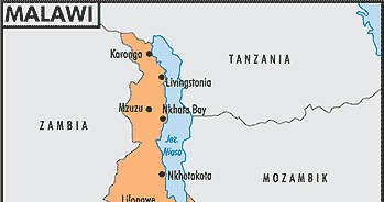 Mapa Malawi /Encyklopedia Internautica