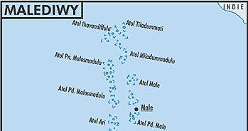 Mapa Malediwów /Encyklopedia Internautica