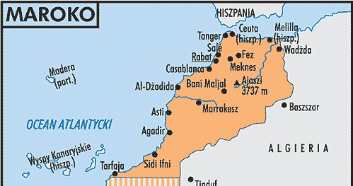 Mapa Maroko /Encyklopedia Internautica