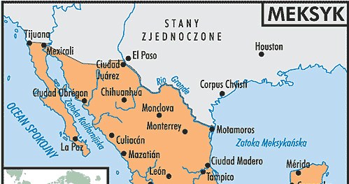 Mapa Meksyku /Encyklopedia Internautica