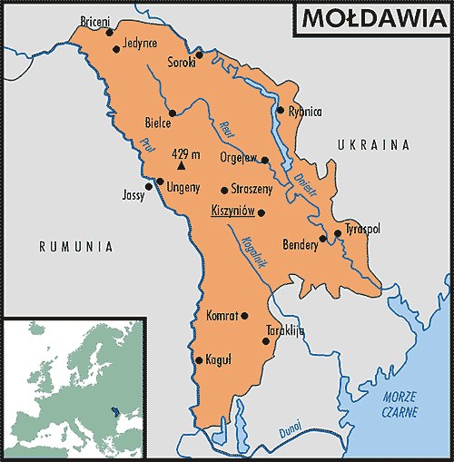 Mapa Mołdawii /Encyklopedia Internautica