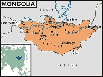 Mapa Mongolia /Encyklopedia Internautica