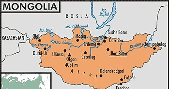 Mapa Mongolia /Encyklopedia Internautica