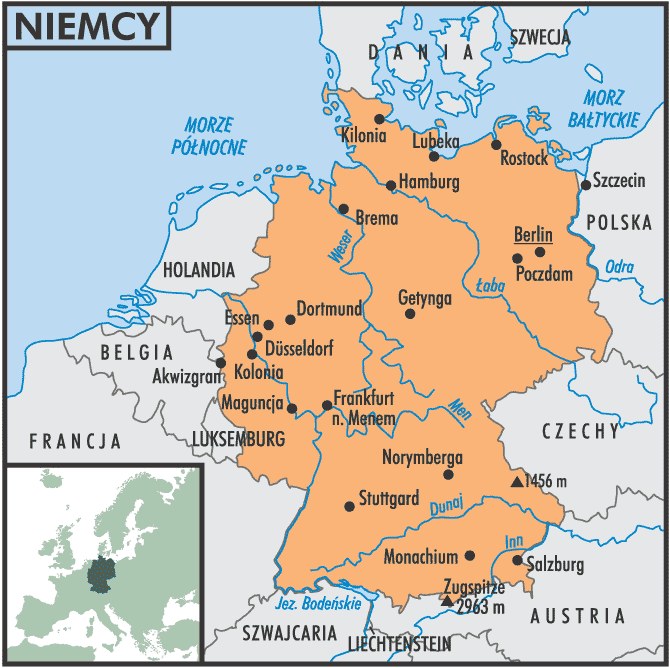 Mapa Niemiec /Encyklopedia Internautica