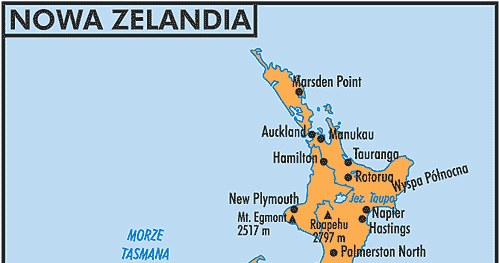 Mapa Nowej Zelandii /Encyklopedia Internautica