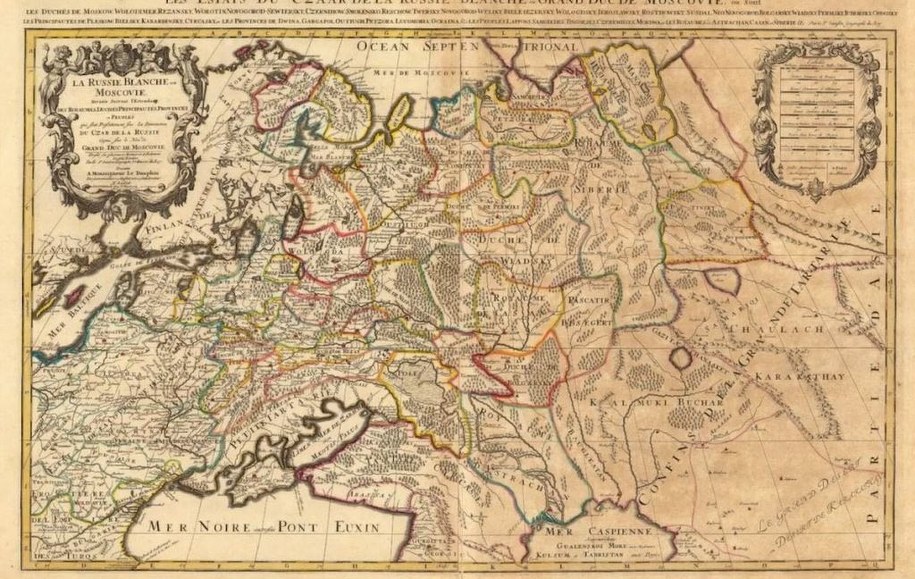 Mapa oglądana przez Władimira Putina (fot. T-Online) /