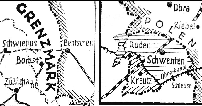 Mapa opublikowana w "Die Grenze Post" w 1932 roku /Wikimedia