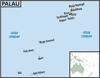 Mapa Palau /Encyklopedia Internautica