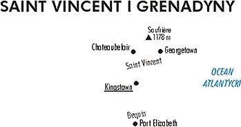 Mapa państwa Saint Vincent i Grenadyny /Encyklopedia Internautica