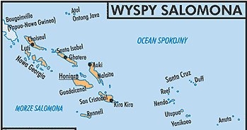 Mapa państwa Salomona Wyspy /Encyklopedia Internautica