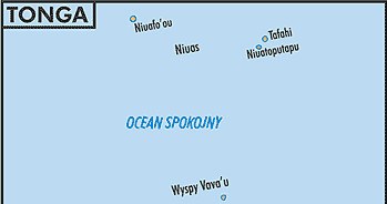 Mapa państwa Tonga /Encyklopedia Internautica